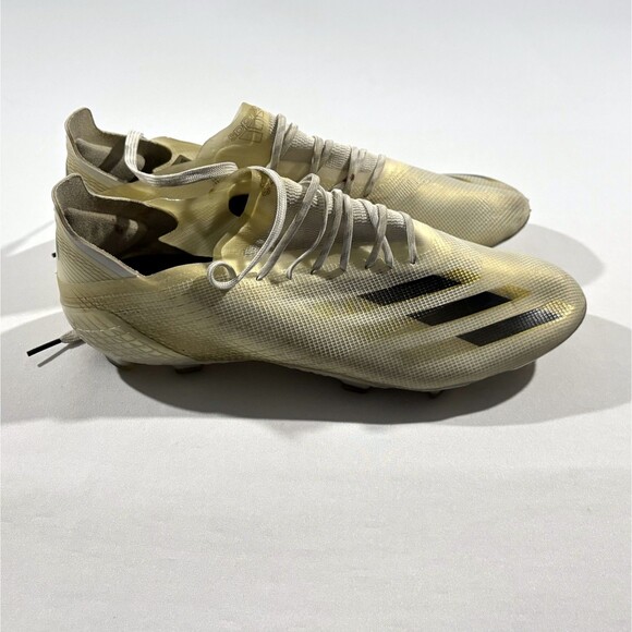 Adidas Mens Rare X Ghosted.1 FG EG8258 White Gold Soccer Cleats Shoes Sz 11.5 - Picture 1 of 12